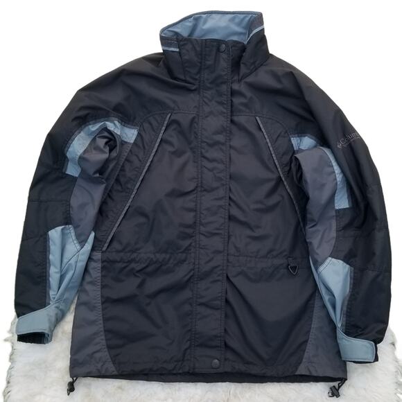 Columbia Fire Ridge Jacket Size M Black Gray Zip Outer Shell Women's Medium EUC - Picture 14 of 14